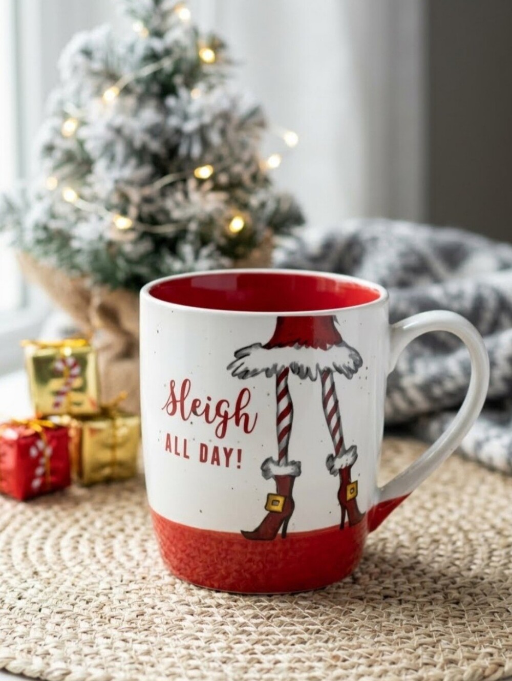 Peppermint & Pine 16 oz Mug "Sleigh All Day" Holiday Christmas humor
